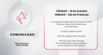 Comunicado Feriado - 12 de outubro e dia do professor