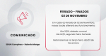 Comunicado Feriado - Finados