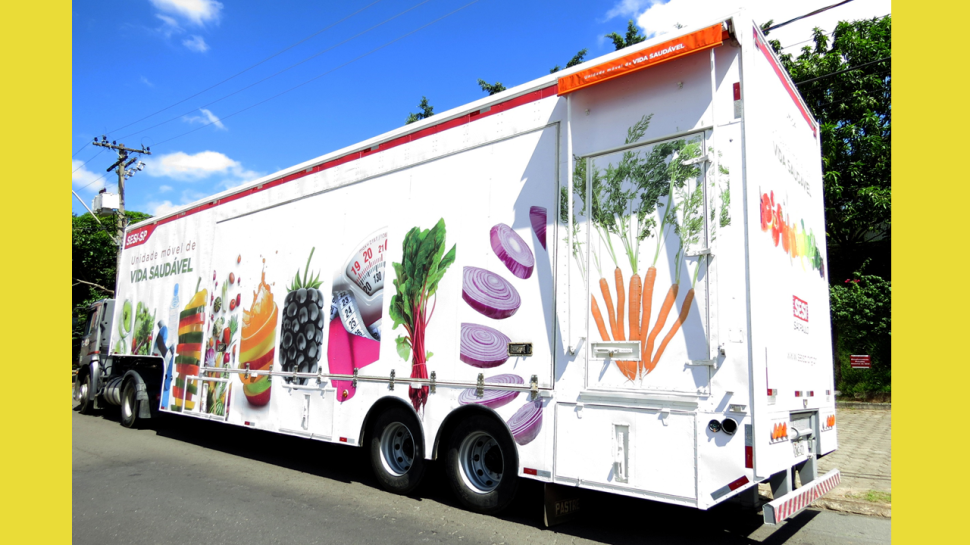 Visite a Unidade Móvel de Vida Saudável no Sesi Suzano