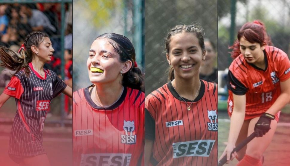 Quatro atletas do Hóquei sobre a Grama do Sesi de Mogi são convocadas para treino na seleção brasileira Sub-18 Feminina