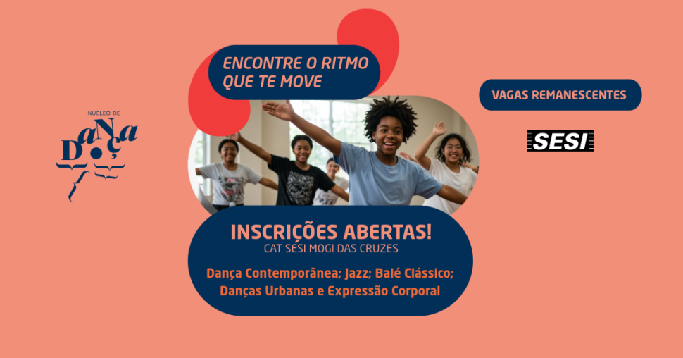 Núcleo de Dança do SESI Mogi das Cruzes abre inscrições para aulas gratuitas