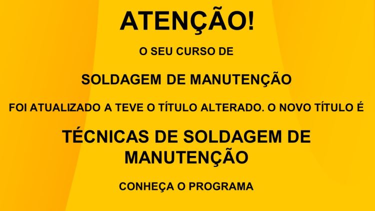 TECNICAS DE SOLDAGEM DE MANUTENÇÃO