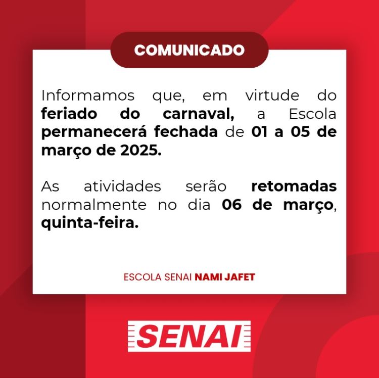 Comunicado Carnaval 