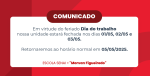 Comunicado - Feriado Dia do Trabalho