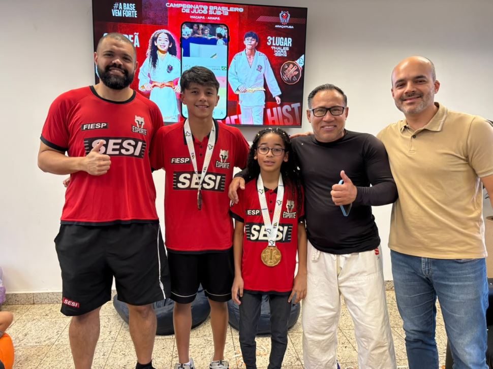 Judô do SESI Araçatuba conquista ouro e bronze no Campeonato Brasileiro sub-13 de Judô 