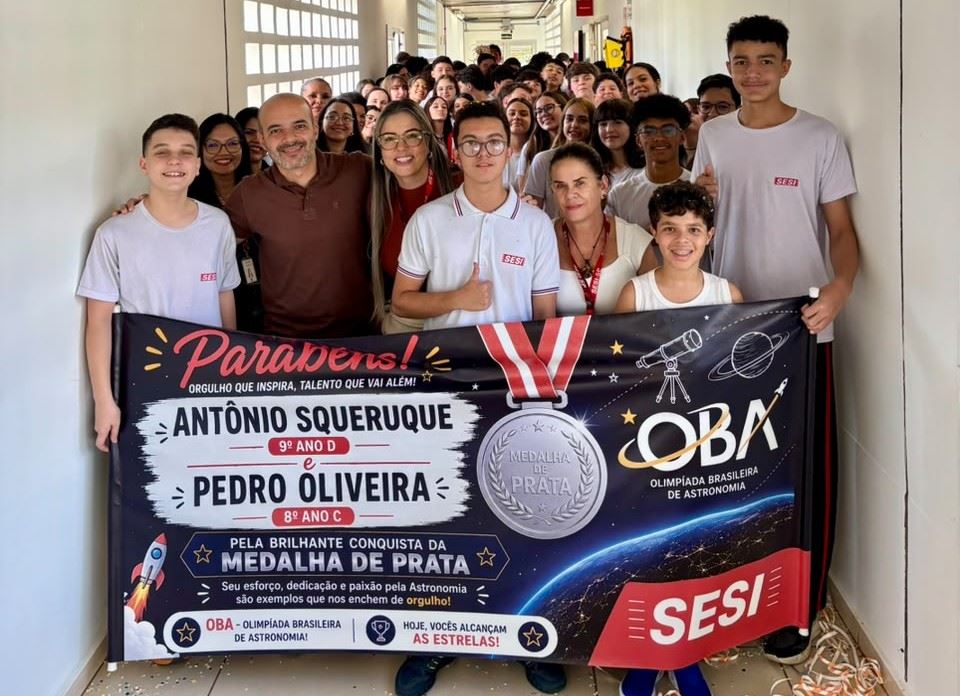 Estudantes do SESI Araçatuba conquistam medalhas de prata na Olimpíada Brasileira de Astronomia e Astronáutica