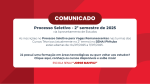 PROCESSO SELETIVO PARA VAGAS REMANESCENTES - 2º semestre de 2025