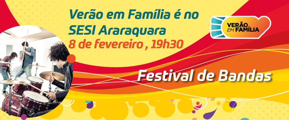 Festival de Bandas do Verão em Família apresenta o melhor do Pop/Rock