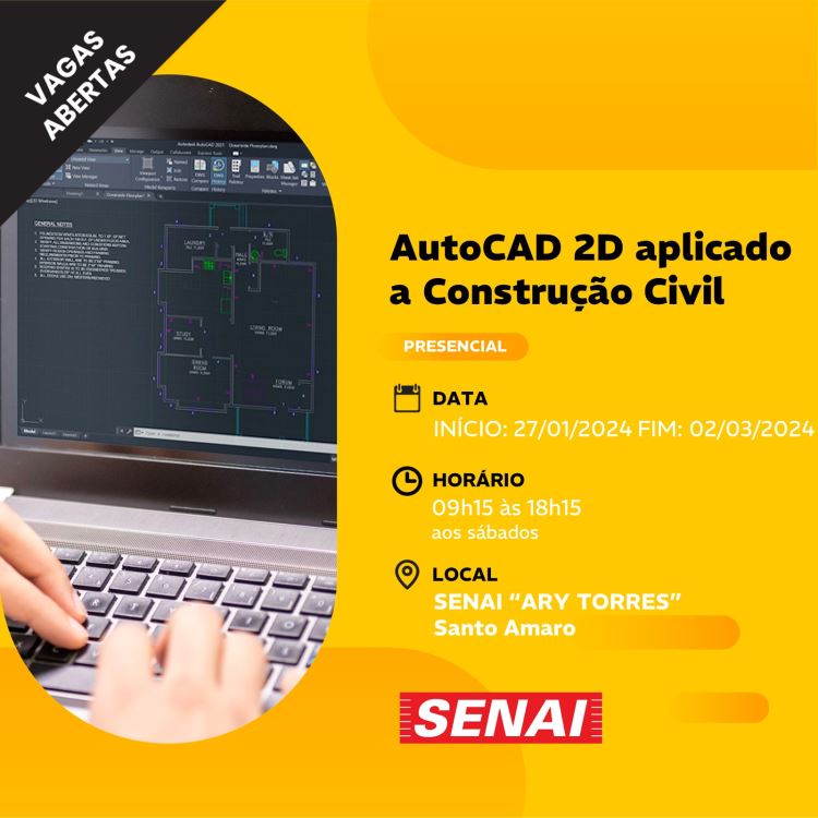AutoCAD 2D aplicado a Construção Civil