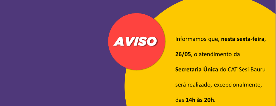 ATENÇÃO! AVISO IMPORTANTE!
