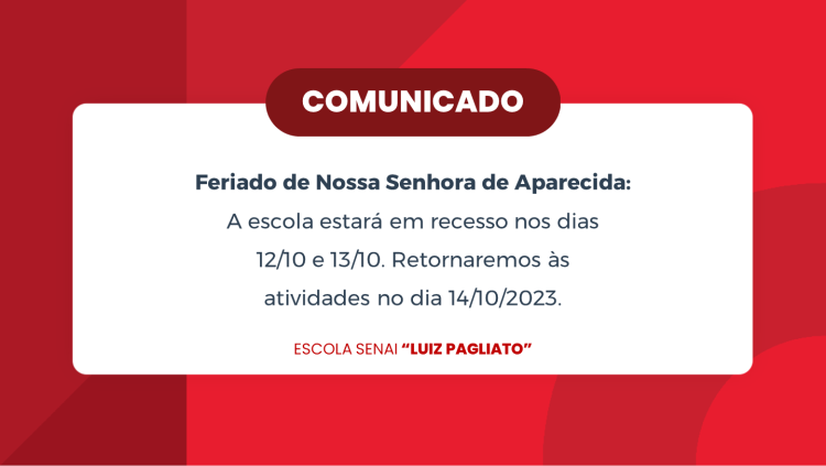 Feriado de Nossa Senhora de Aparecida
