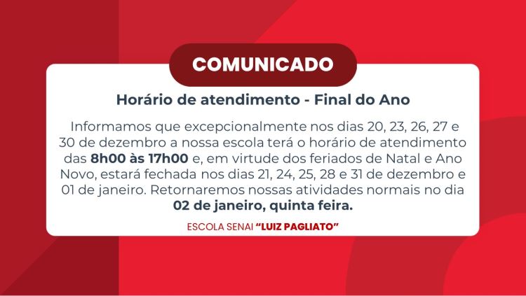 Horário de Atendimento
