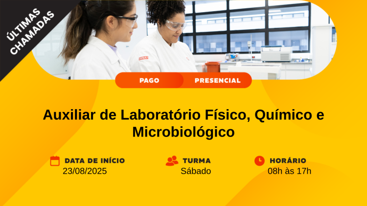 Auxiliar de Laboratório Físico, Químico e Microbiologico