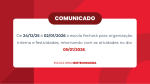 Comunicado - Fim de ano