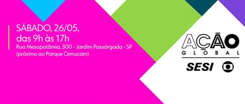 SESI Cotia receberá Ação Global próximo sábado (26/5)