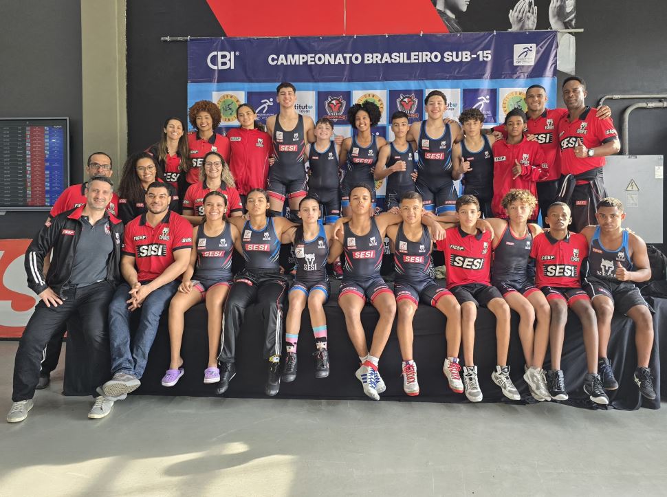 SESI conquista 14 medalhas no Brasileiro Sub-15 de Wrestling e impulsiona título geral de SP