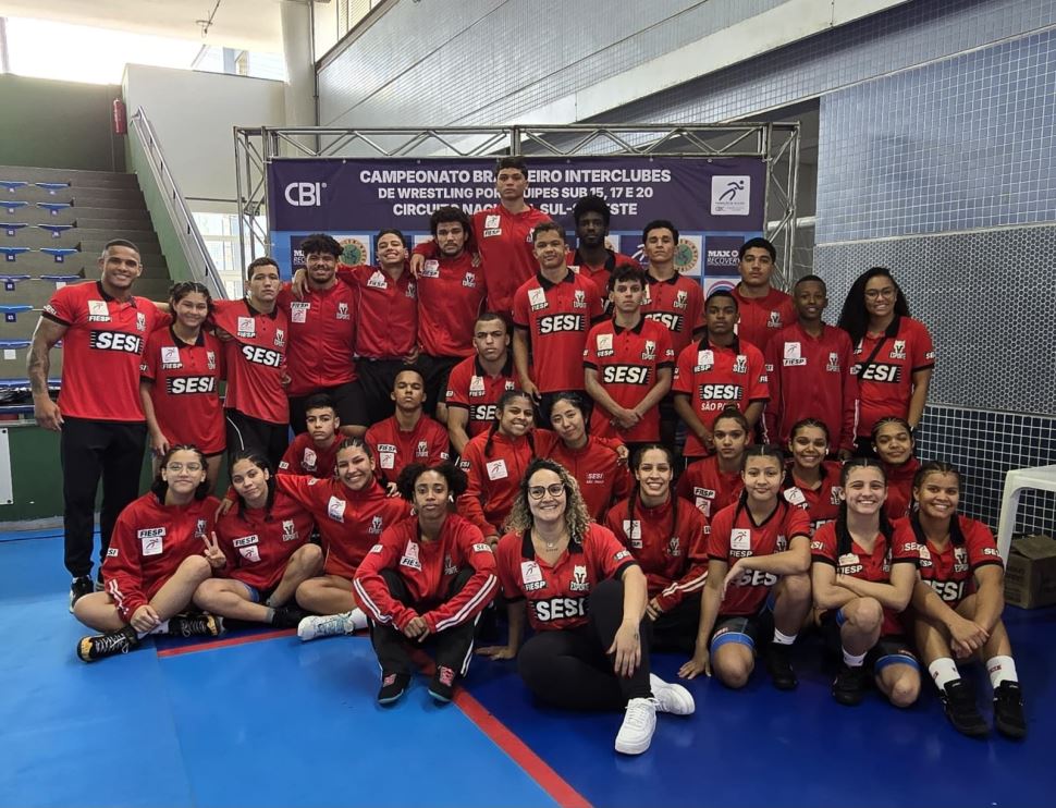 Sesi-SP conquista 40 medalhas e brilha no circuito nacional sul-sudeste de Wrestling
