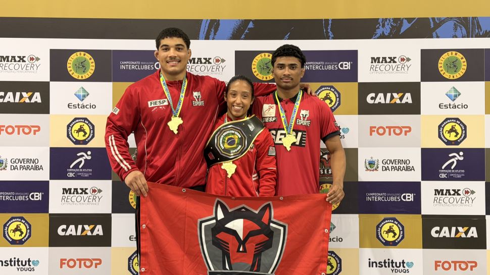 Atletas do SESI Cubatão garantem títulos e vagas internacionais no Brasileiro de Wrestling