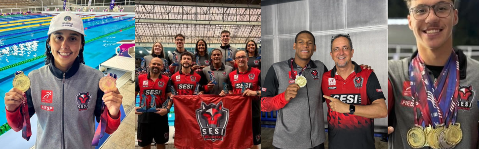 Natação do SESI-SP conquista vice-campeonato geral e acumula resultados expressivos no Paulista Júnior e Sênior