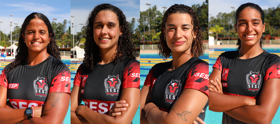 Nadadoras do SESI-SP representam a instituição em competição na Argentina