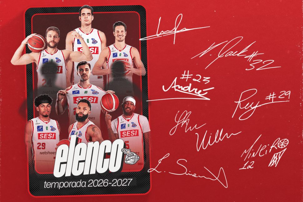 Em novo ciclo, Sesi Franca Basquete anuncia elenco para a temporada 2026/2027, reunindo experiência, talentos consagrados e jovens promessas