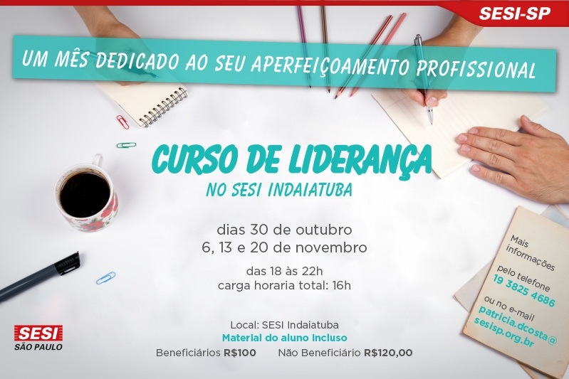 SESI Indaiatuba abre vagas para Curso de Liderança