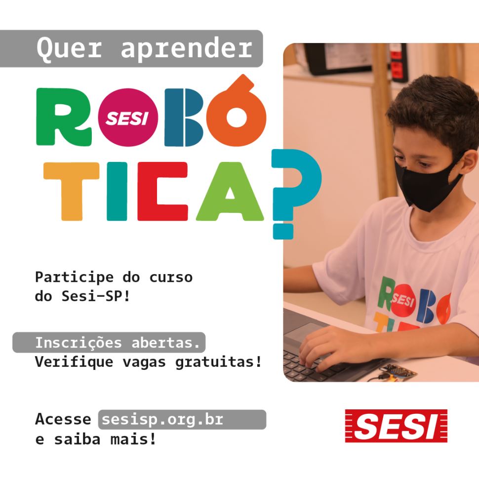 SESI Itapetininga oferece curso gratuito de programação e robótica
