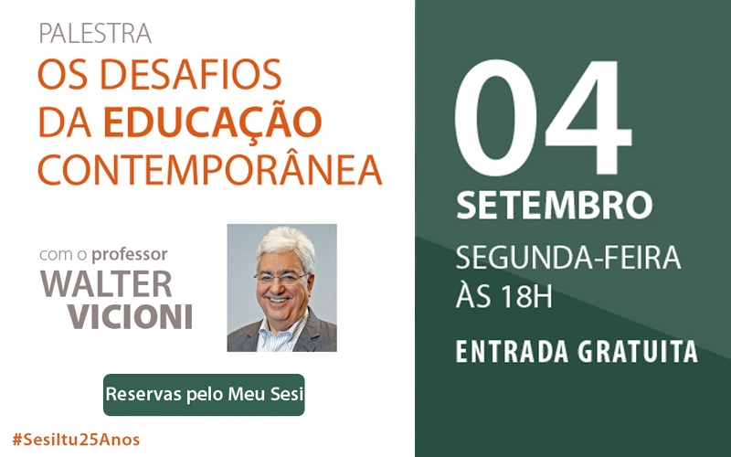 Professor Walter Vicioni realiza palestra sobre educação