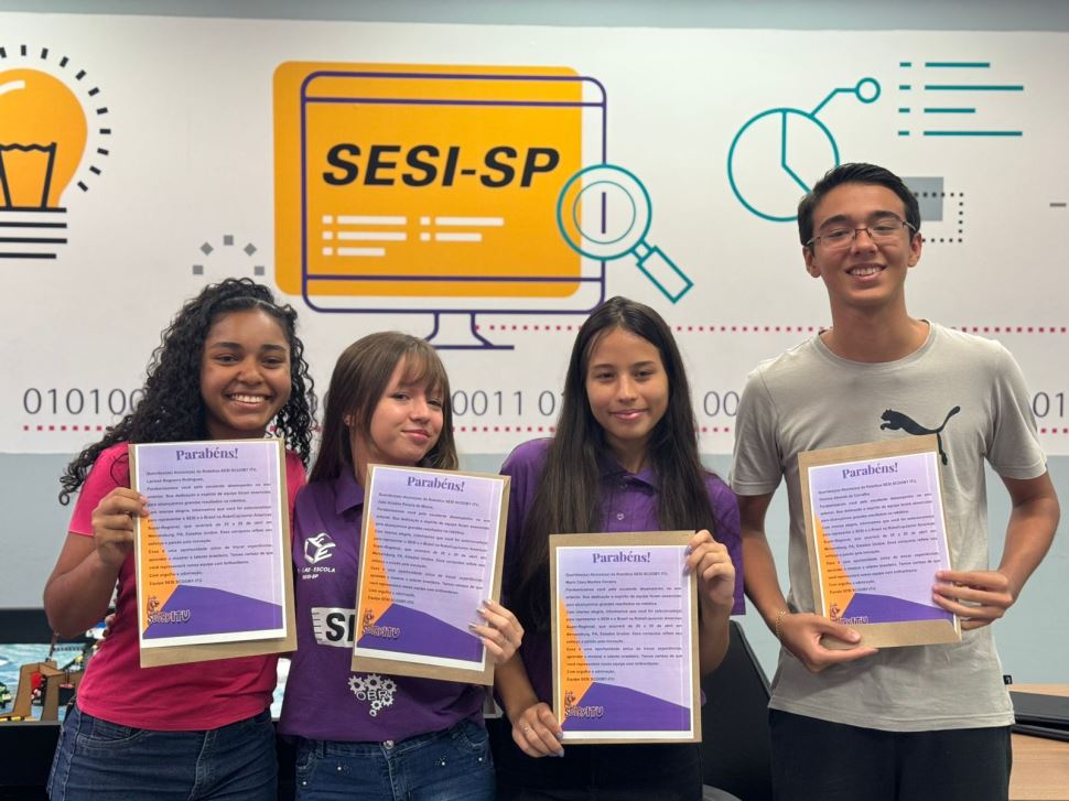 Estudantes da Escola Sesi Itu vão representar o Brasil na RoboCup Junior Américas Super-Regional, nos Estados Unidos