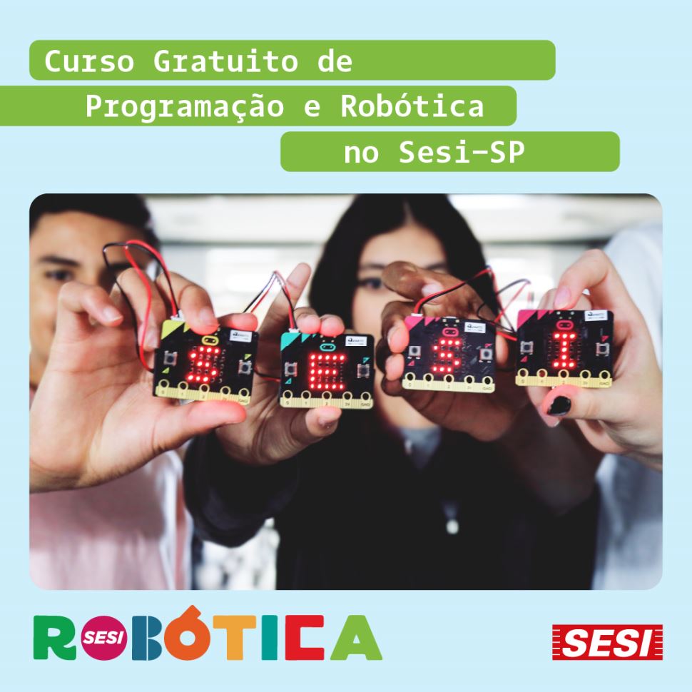 Sesi Amparo abre as inscrições para curso gratuito de programação e robótica