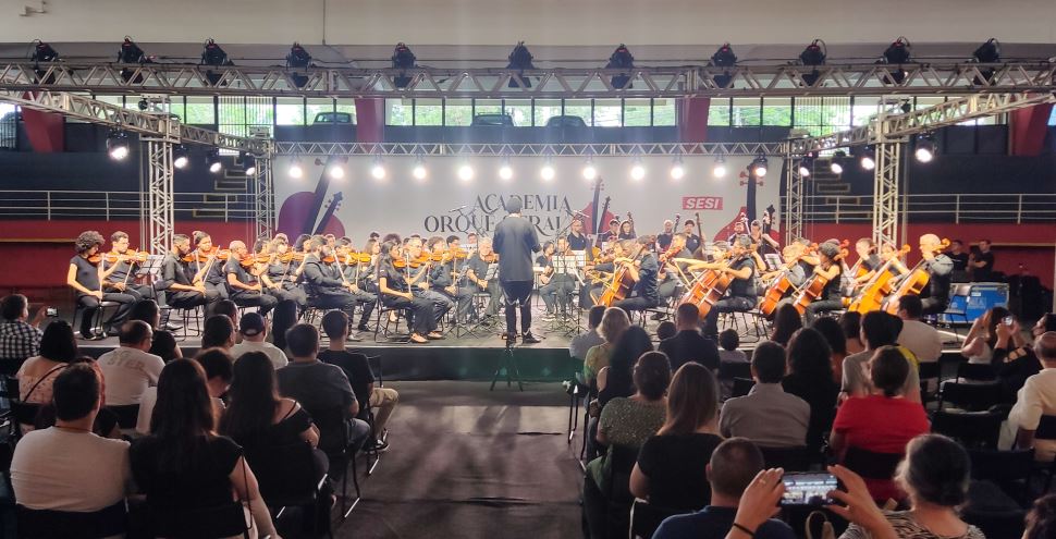 Ginásio do CAT SESI Jundiaí recebe encerramento do Festival Academia Orquestral SESI-SP 2024