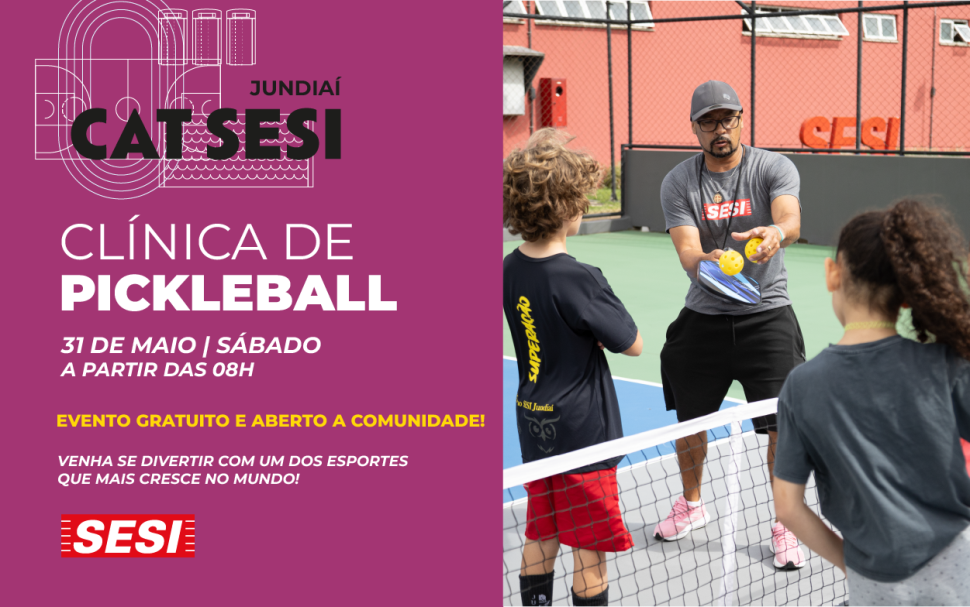 CAT SESI Jundiaí realiza Clínica de Pickleball para iniciantes