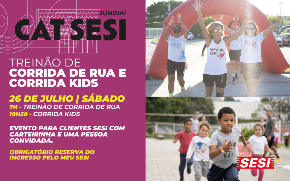 SESI Jundiaí promove manhã especial com corrida para adultos e crianças neste sábado (26)