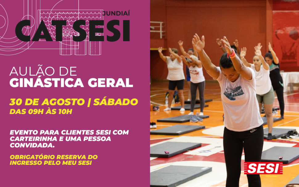 Aulão de Ginástica Geral agita a manhã de sábado no CAT SESI Jundiaí