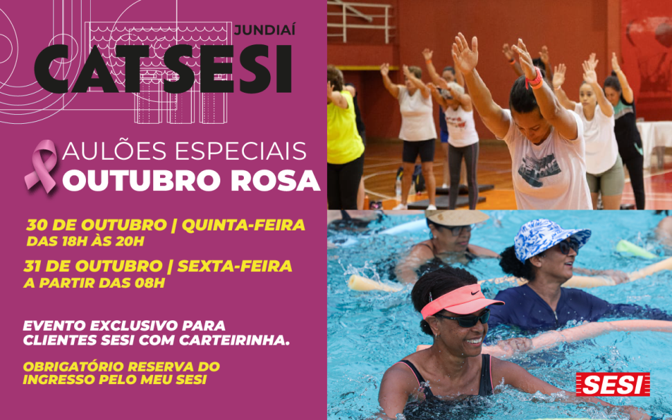 Aulão do Outubro Rosa promove saúde e autocuidado no SESI Jundiaí