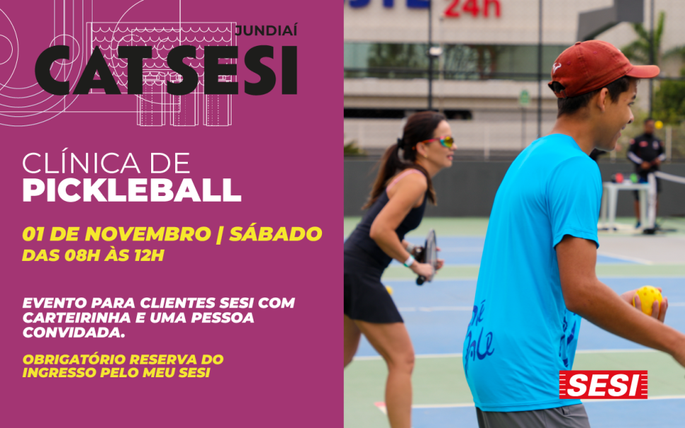 SESI Jundiaí promove clínica de Pickleball para clientes e convidados