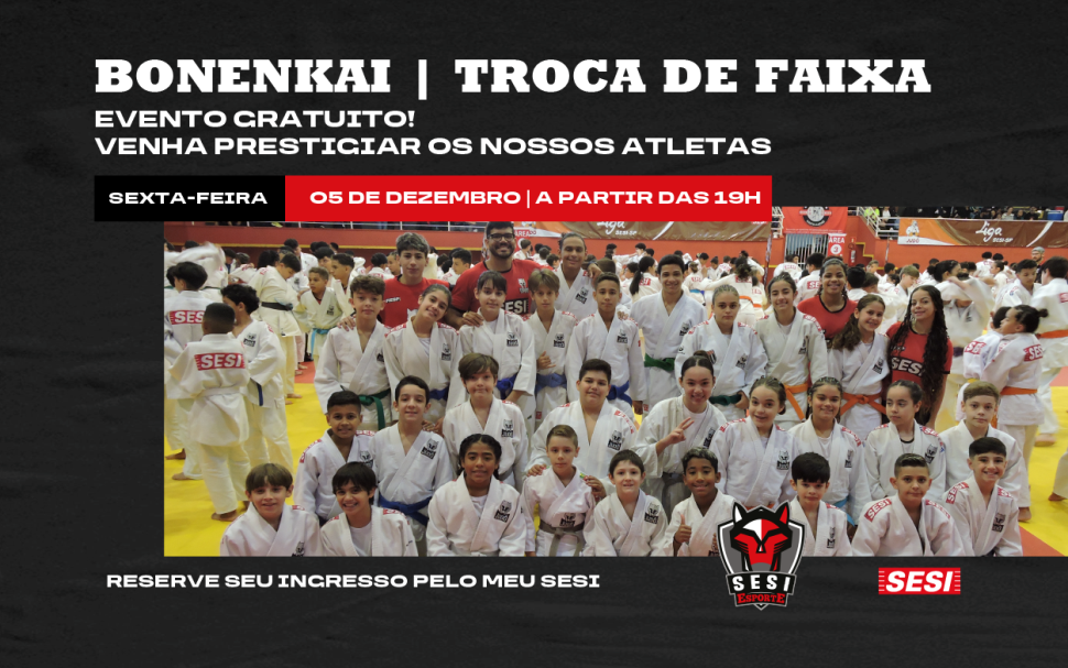 SESI Jundiaí realiza cerimônia da troca de faixas do Judô