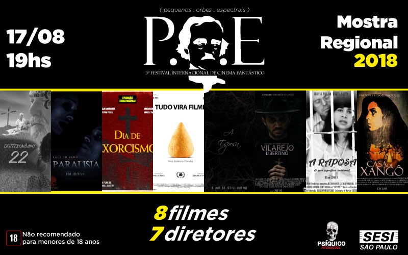 SESI São José dos Campos em parceria com o cineasta Danilo Morales realizam o Festival Internacional de Cinema Fantástico P.O.E