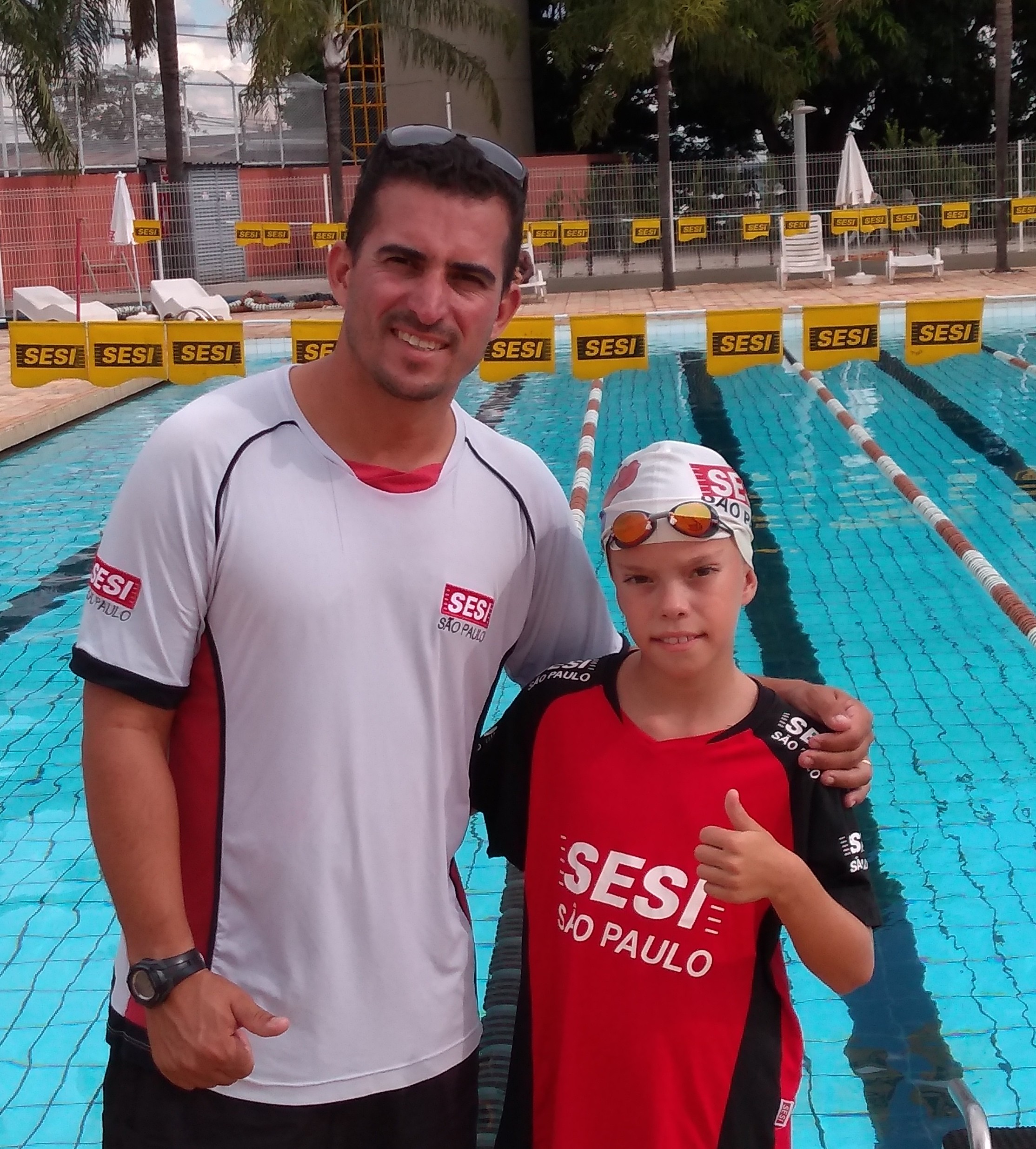 Prof. Técnico Wlliam e o atleta Raul Massaro de Lima