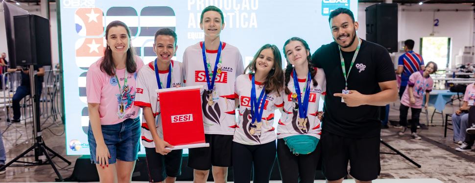 Estudantes da Escola Sesi Paraguaçu Paulista conquistam prêmio nacional na Olimpíada Brasileira de Robótica