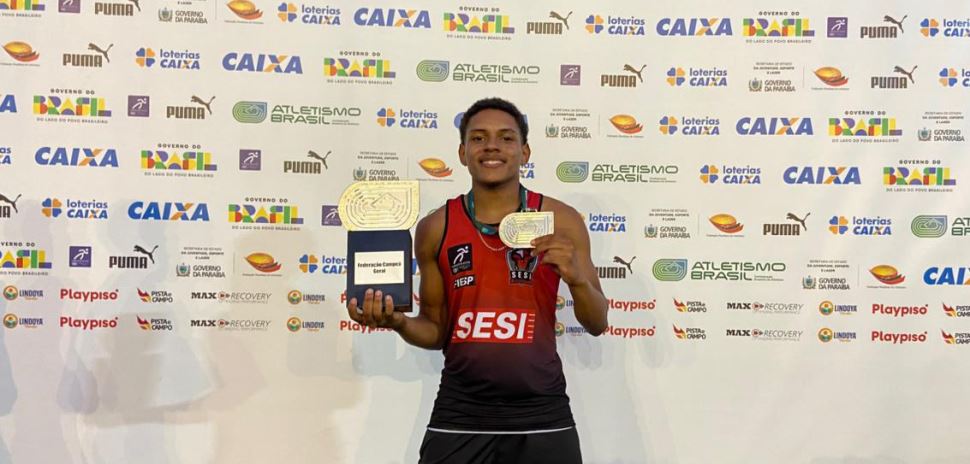 Atleta do SESI Marília, Enzo Gabriel conquista ouro no revezamento em campeonato brasileiro Sub-16