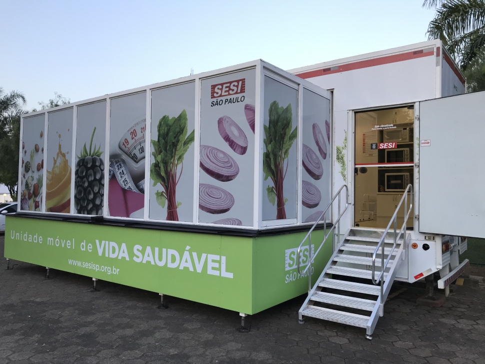 A Unidade Móvel de Vida Saudávelestará em exposição na Feira Agro Comercial e Industrial de Matão