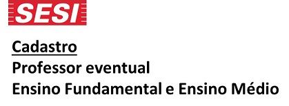 Cadastro para professor eventual