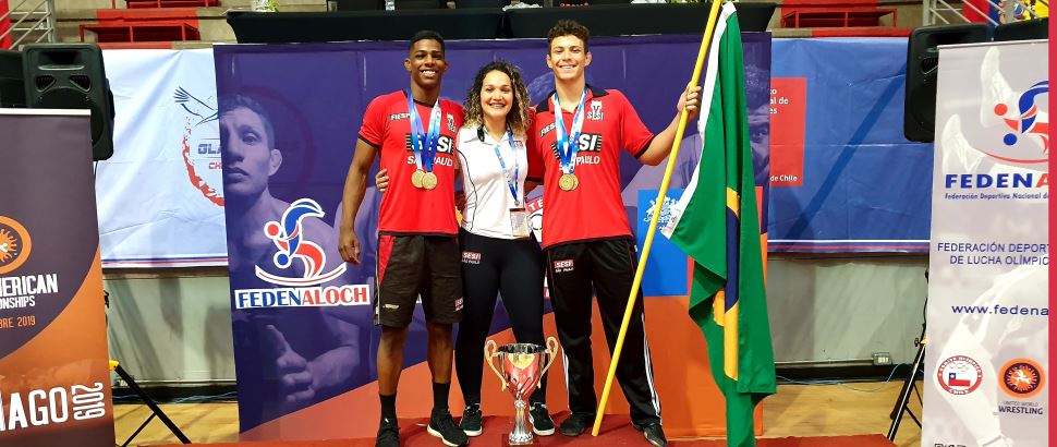 Atletas da Luta Olímpica do SESI-SP conquistam medalha no Campeonato Sul-Americano de Wrestling 2019