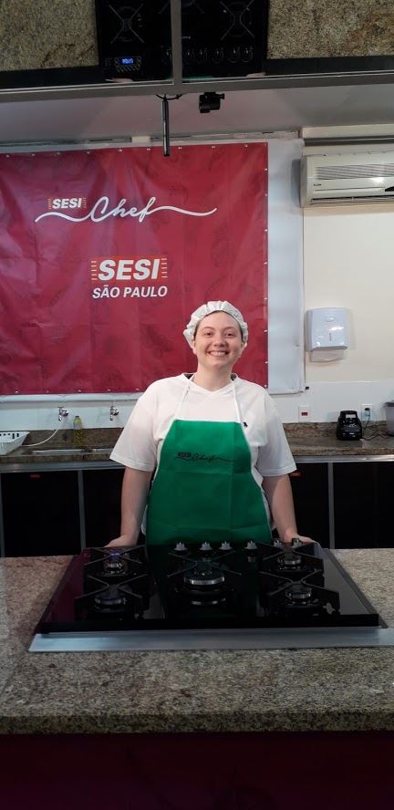 Clarita sorri antes da prova