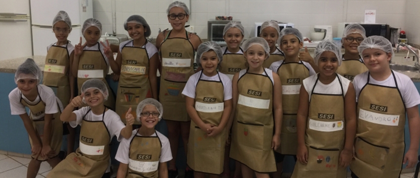 Cursos de Artes e Culinária Mirim no SESI Ribeirão Preto