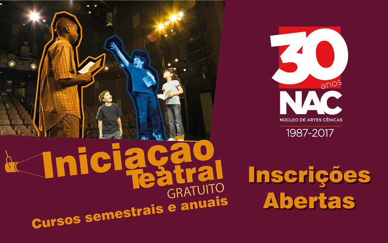 CURSOS GRATUITOS DE INICIAÇÃO TEATRAL