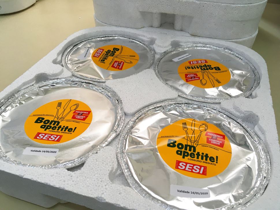 Entidades assistenciais recebem mais de 12 mil refeições produzidas pelas unidades do SESI no Grande ABC