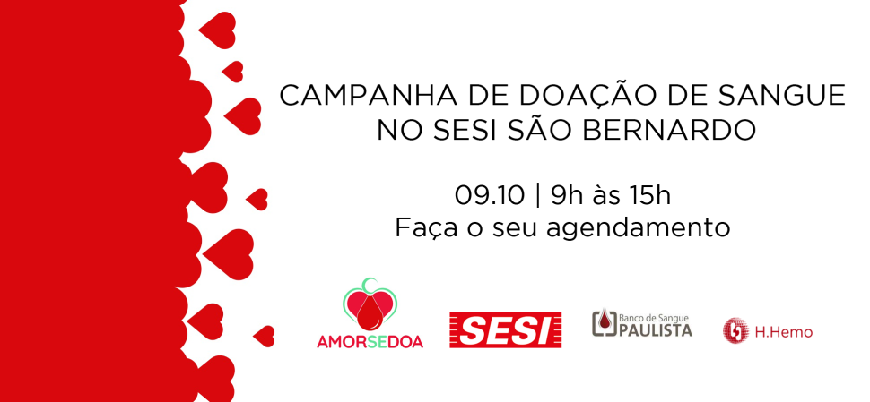 Participe da campanha de Doação de Sangue! 