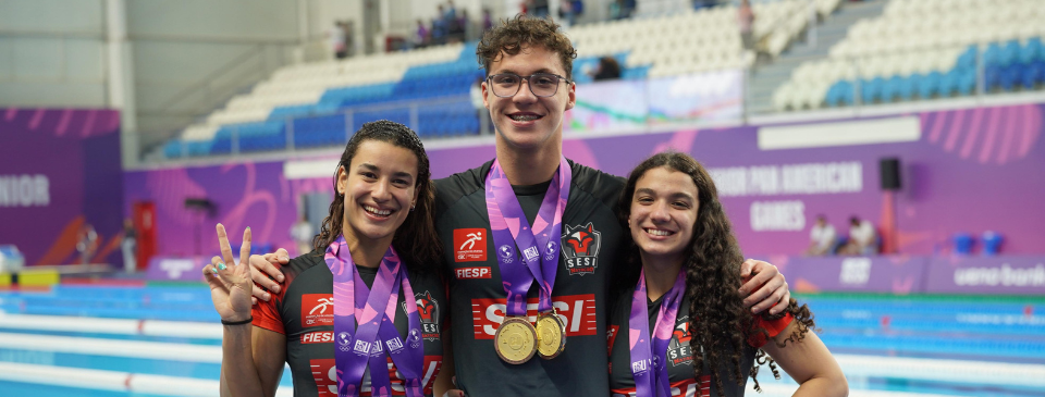 Atletas do SESI-SP voltam do Pan-Americano Júnior com sete ouros e um bronze 